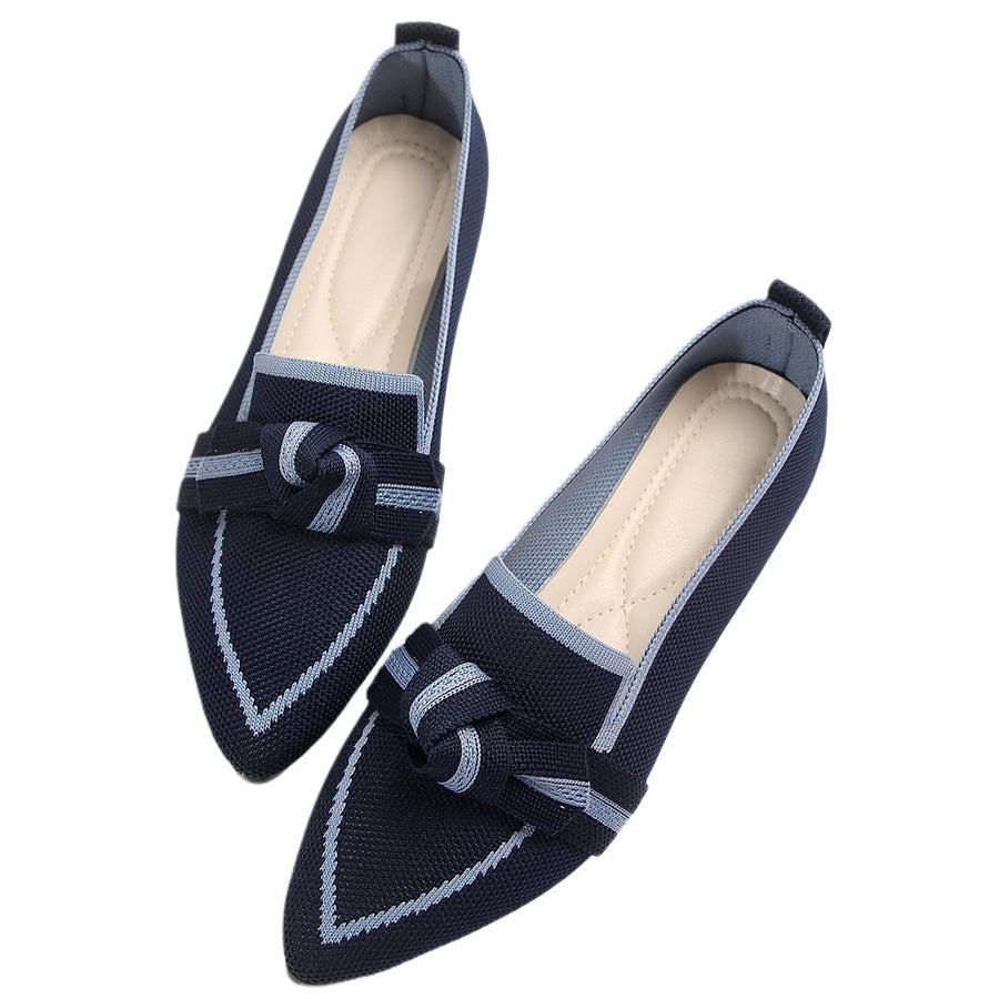 Knit Knot Pointed Flat 8