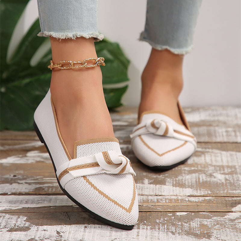 Knit Knot Pointed Flat 1