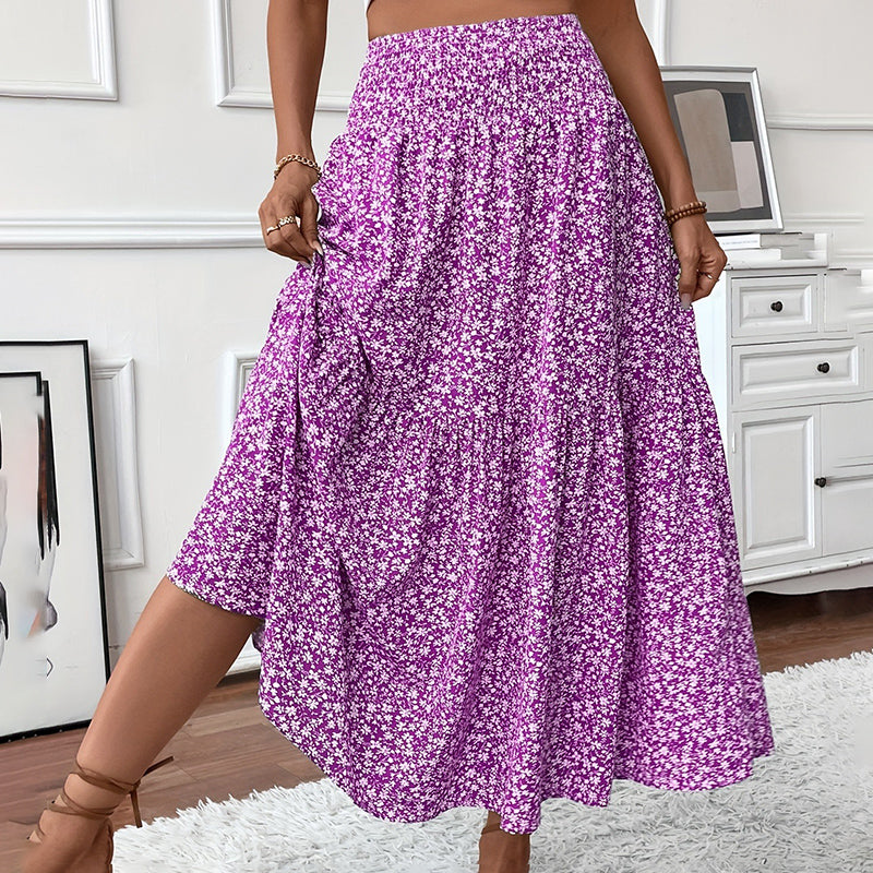 Floral Maxi Pleated Skirt 5