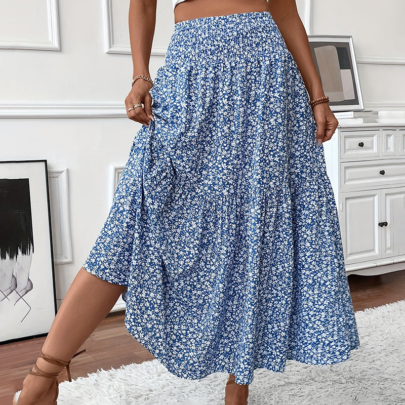 Floral Maxi Pleated Skirt 2
