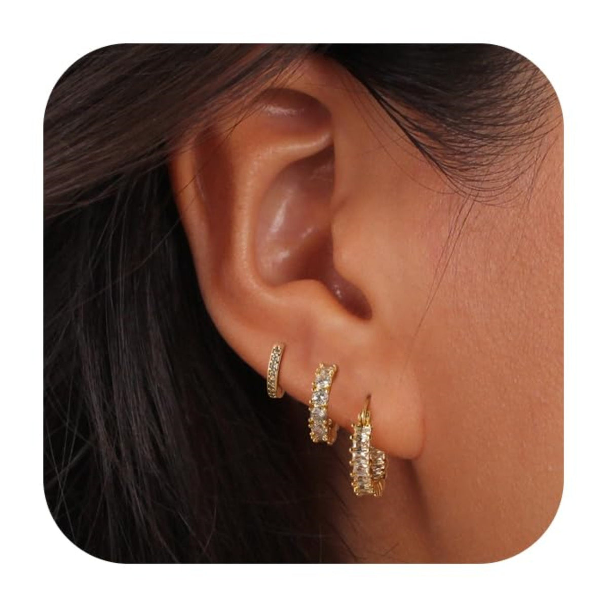 Zircon Hoop Earrings 5