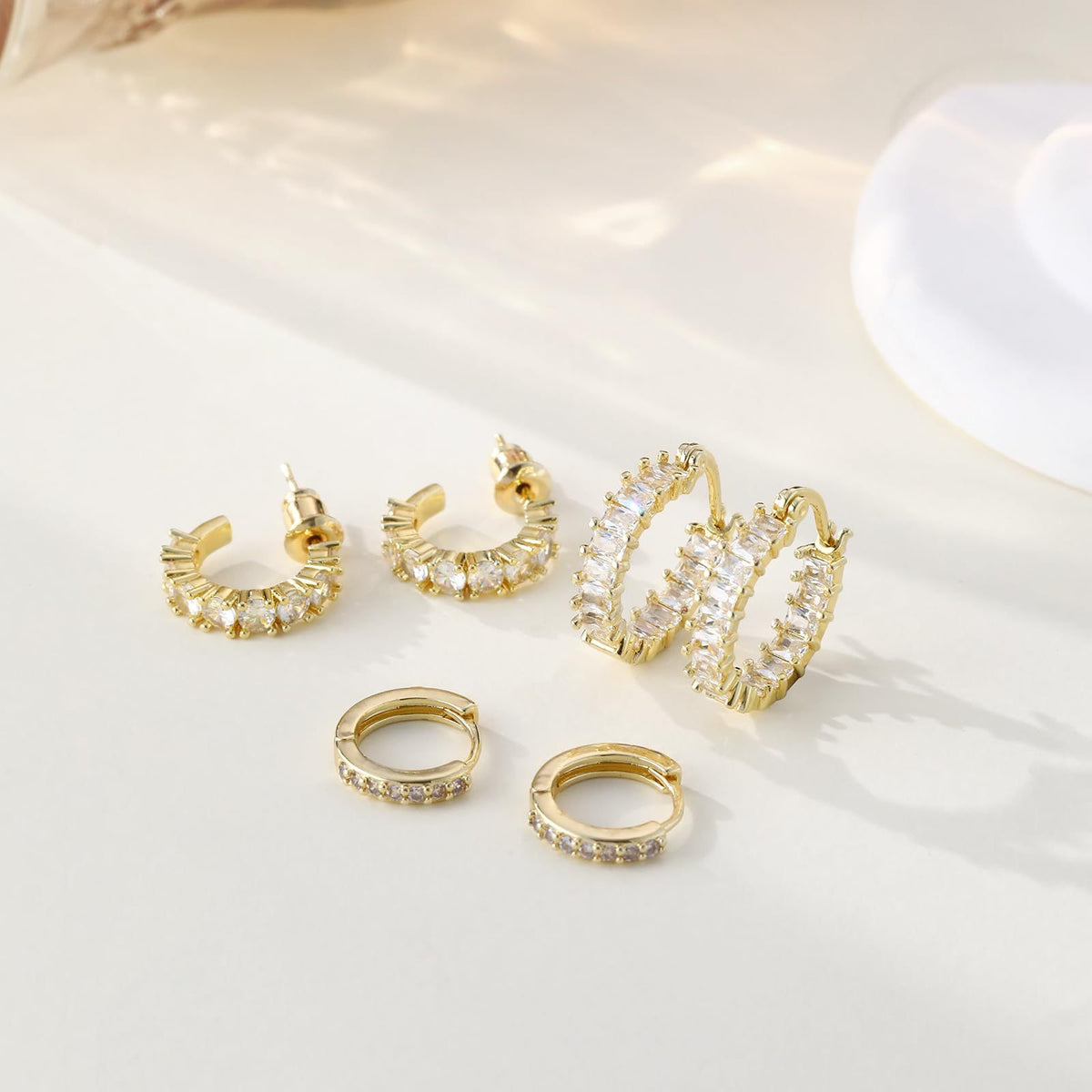 Zircon Hoop Earrings 4