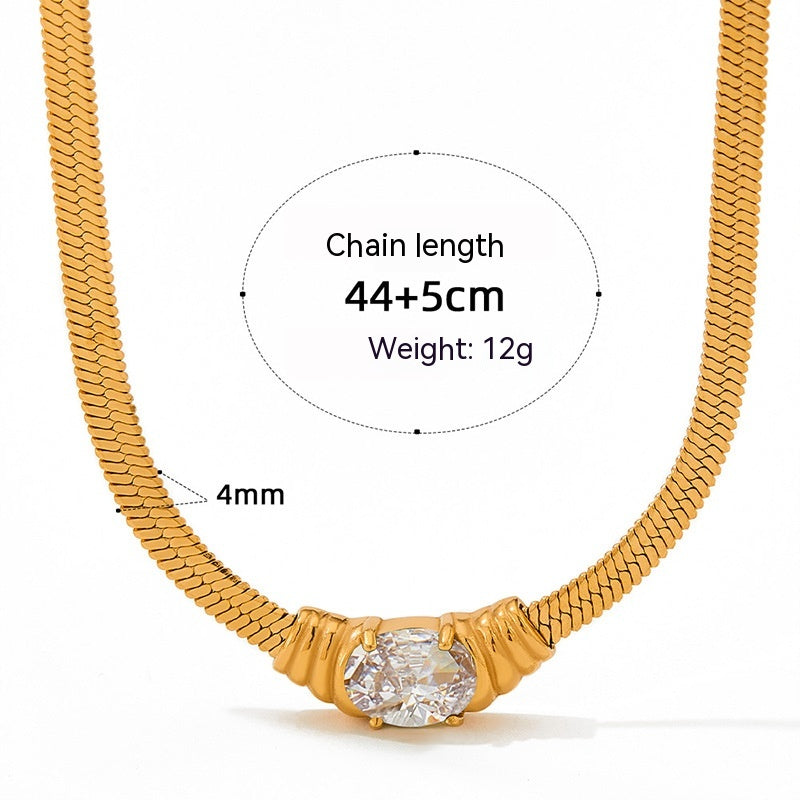 Glass Stone Pendant Necklace 9