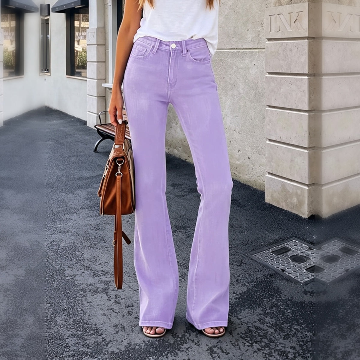 Lilac Flare Jeans 1