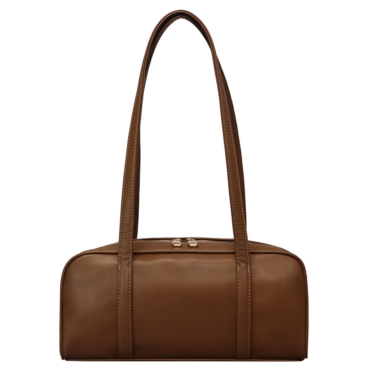 Brown Structured Barrel Bag 1