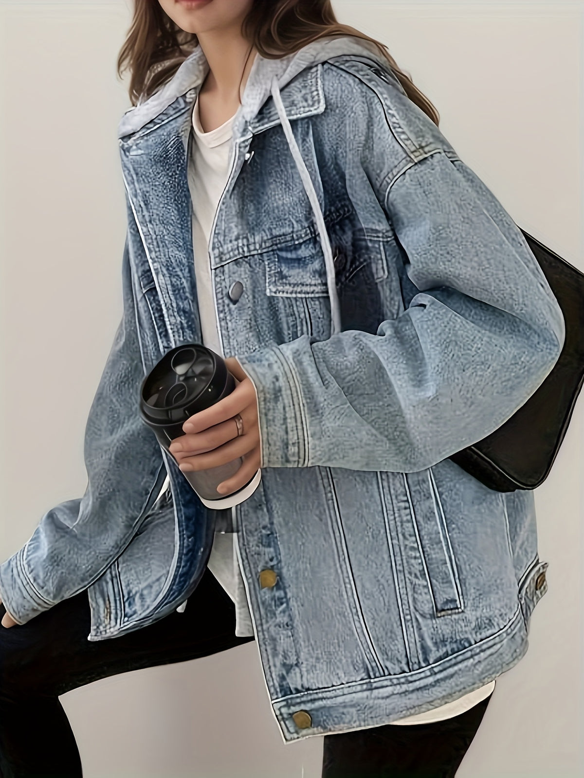 Hooded Denim Oversized Jacket 3