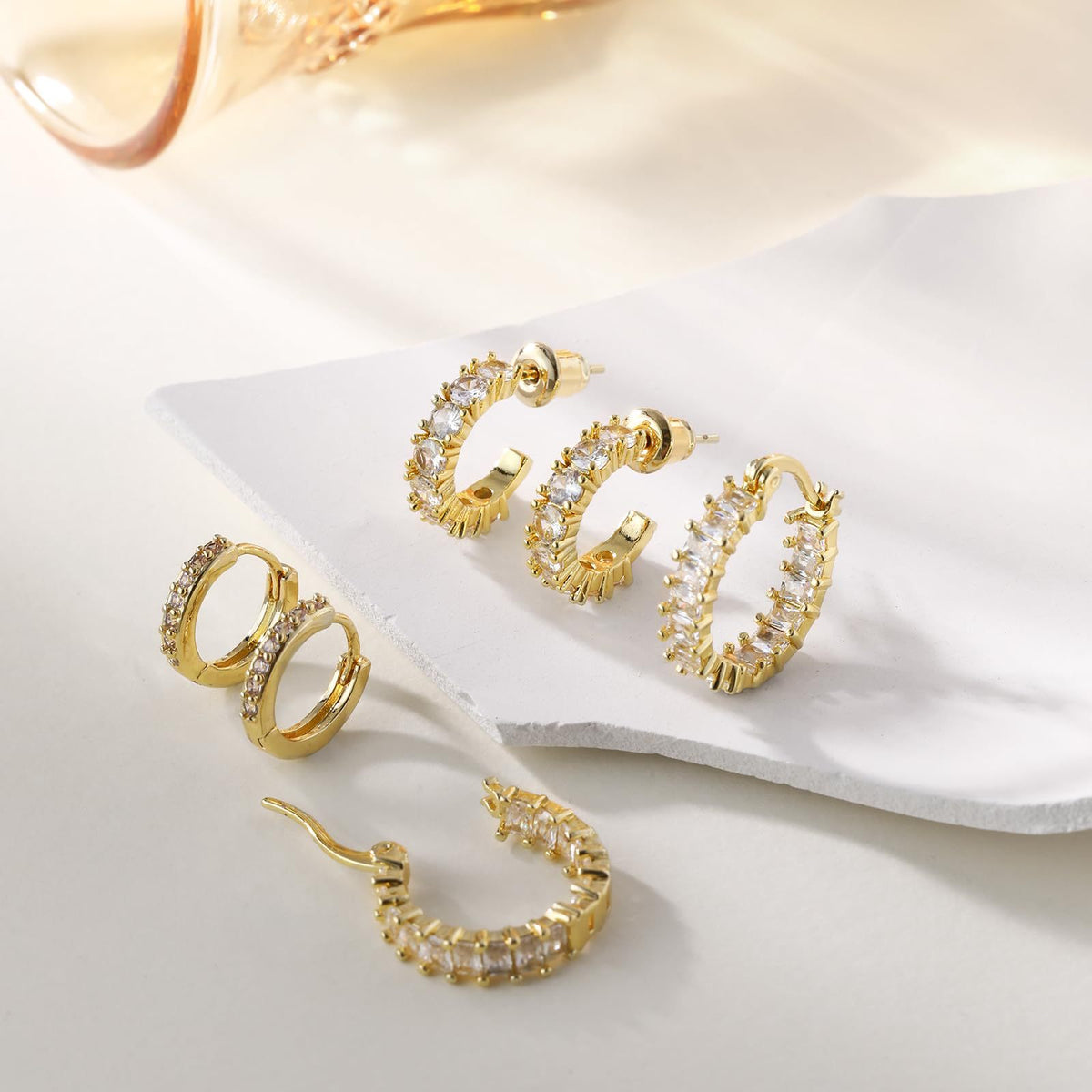 Zircon Hoop Earrings 6