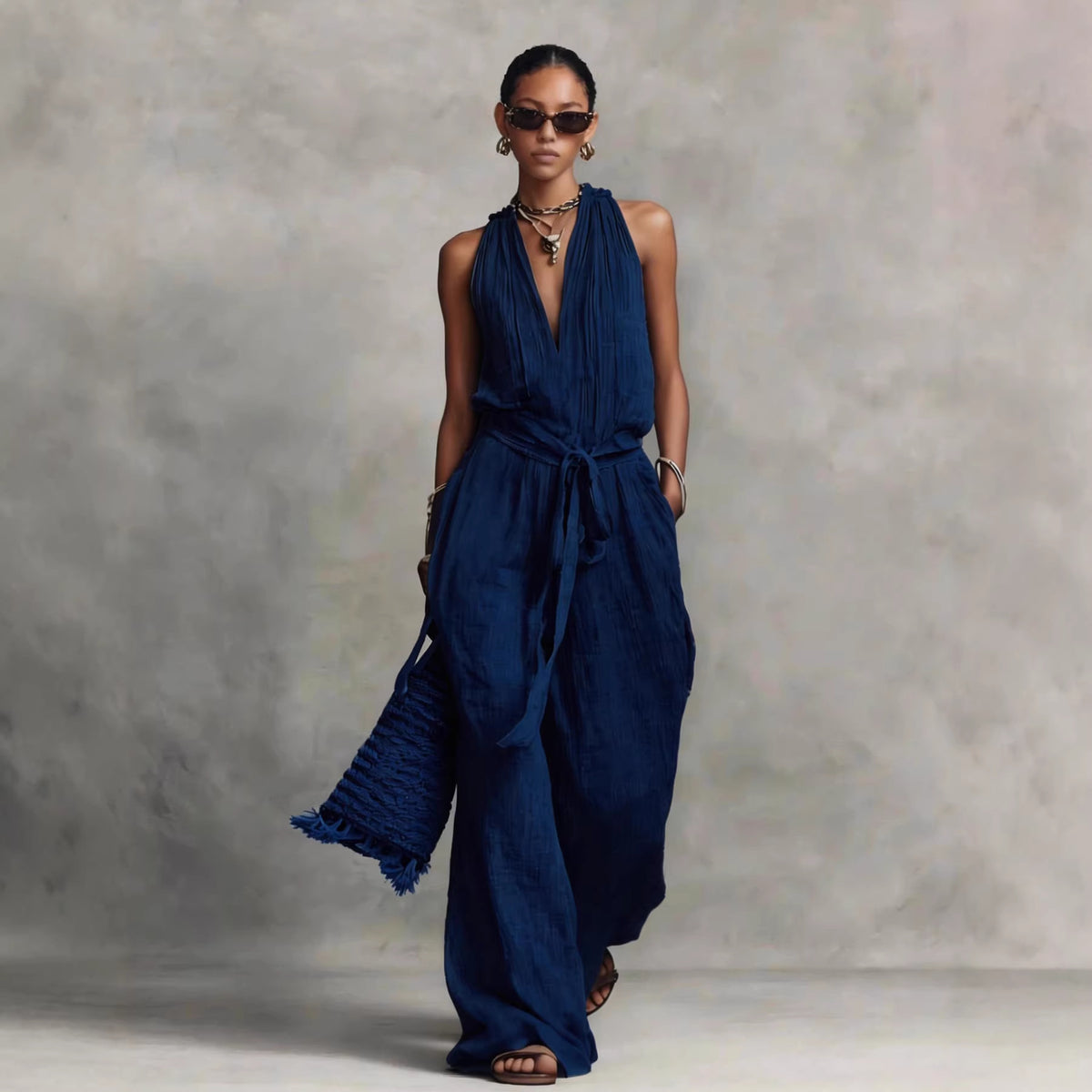 Sleeveless Cotton-blend Jumpsuit 6