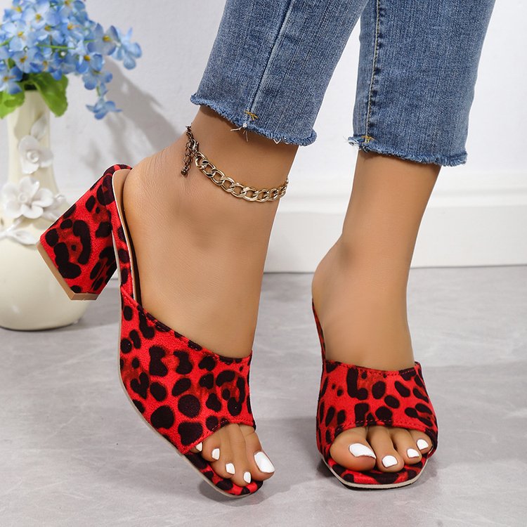 Leopard Block-Heel Mule 7