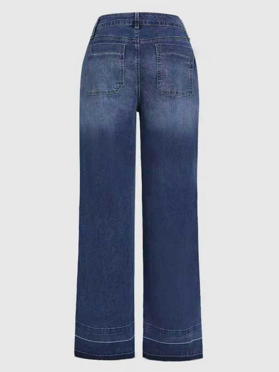 Wide Leg Straight Leg Jeans 1