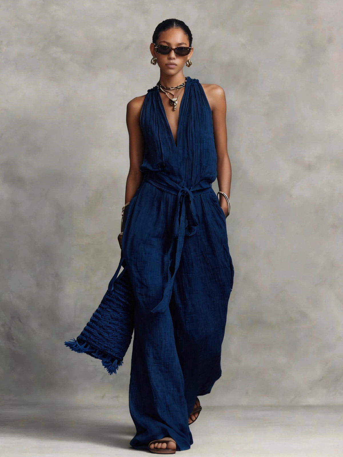 Sleeveless Cotton-blend Jumpsuit 7