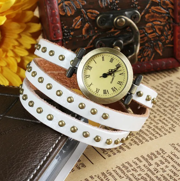 Ivory Stud Wrap Watch 1