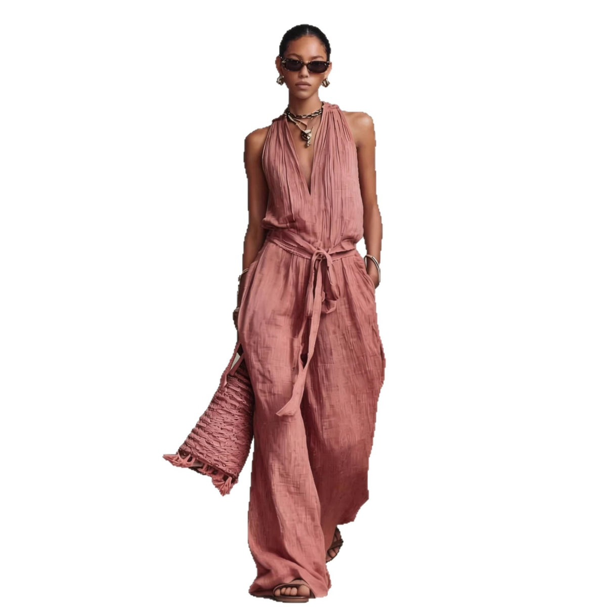 Sleeveless Cotton-blend Jumpsuit 5