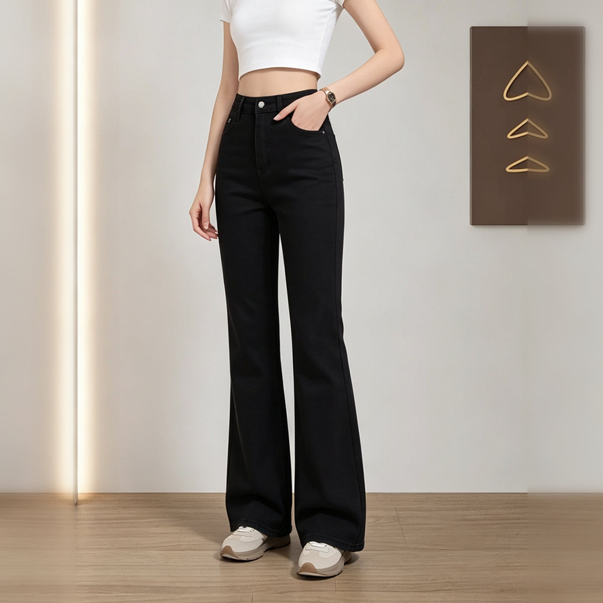 Black Flared Bootcut Jeans 5