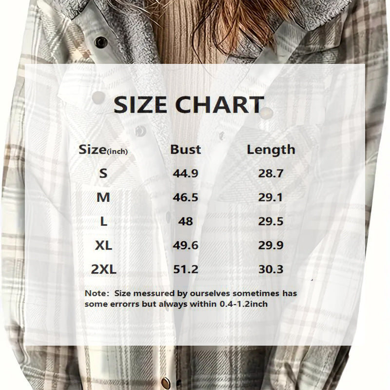 Plaid Hooded Fleece-Lined Coat 4