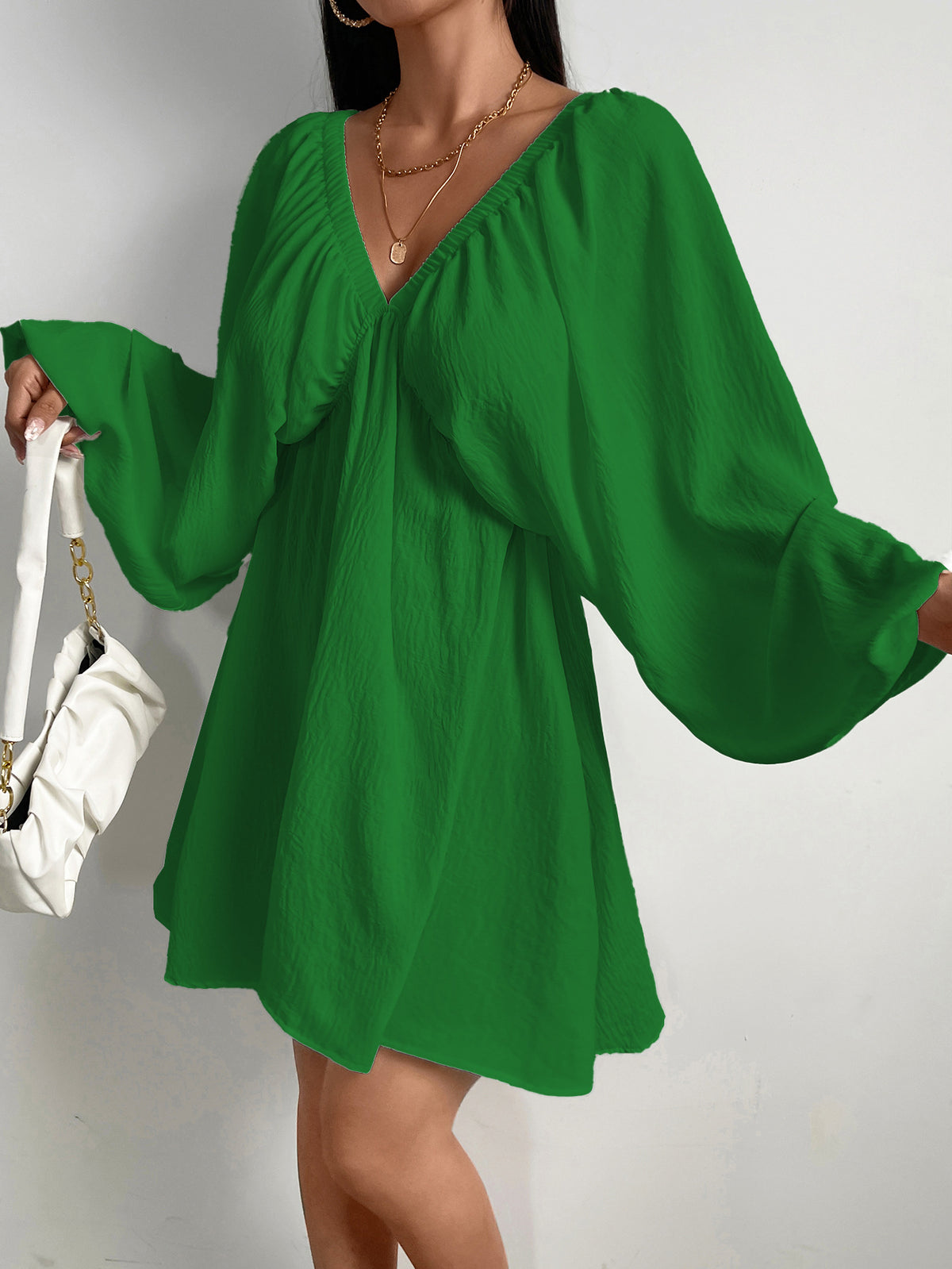 V-Neck Long Sleeve Dress 2