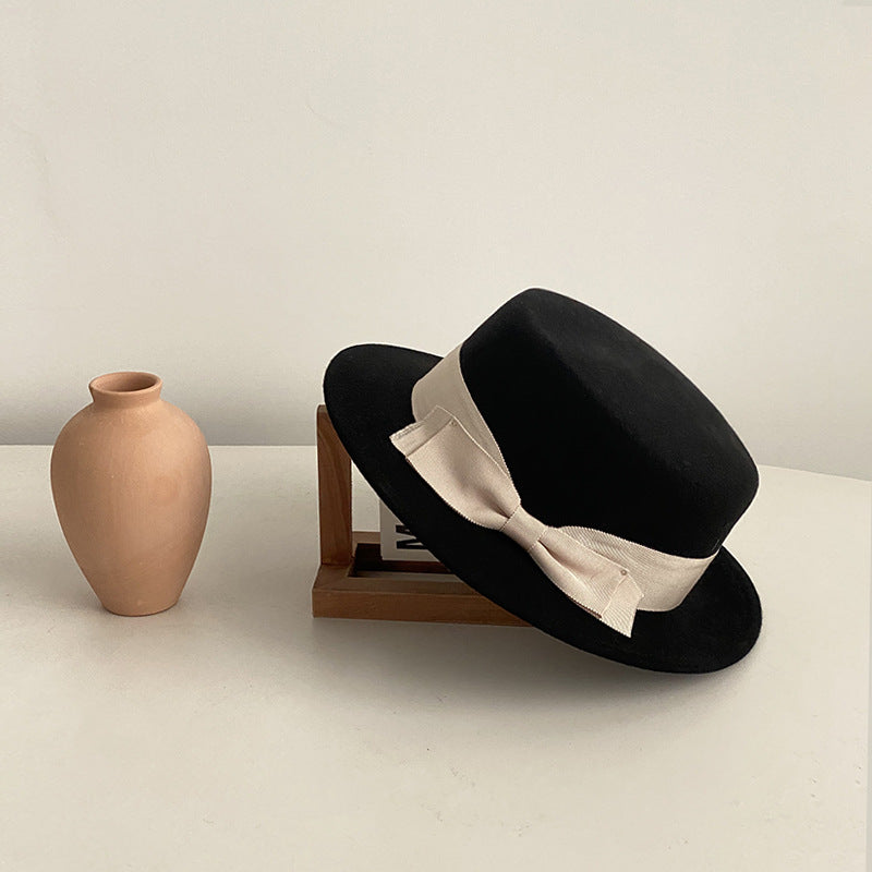 Ribbon-Bow Felt Boater 2