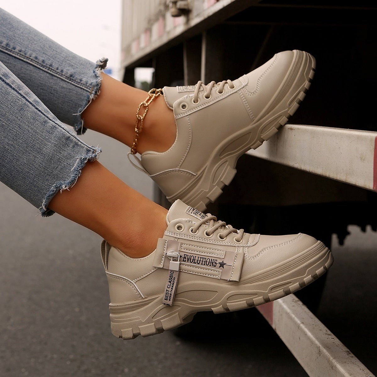 Side-Zip Thick-Sole Sneaker 3
