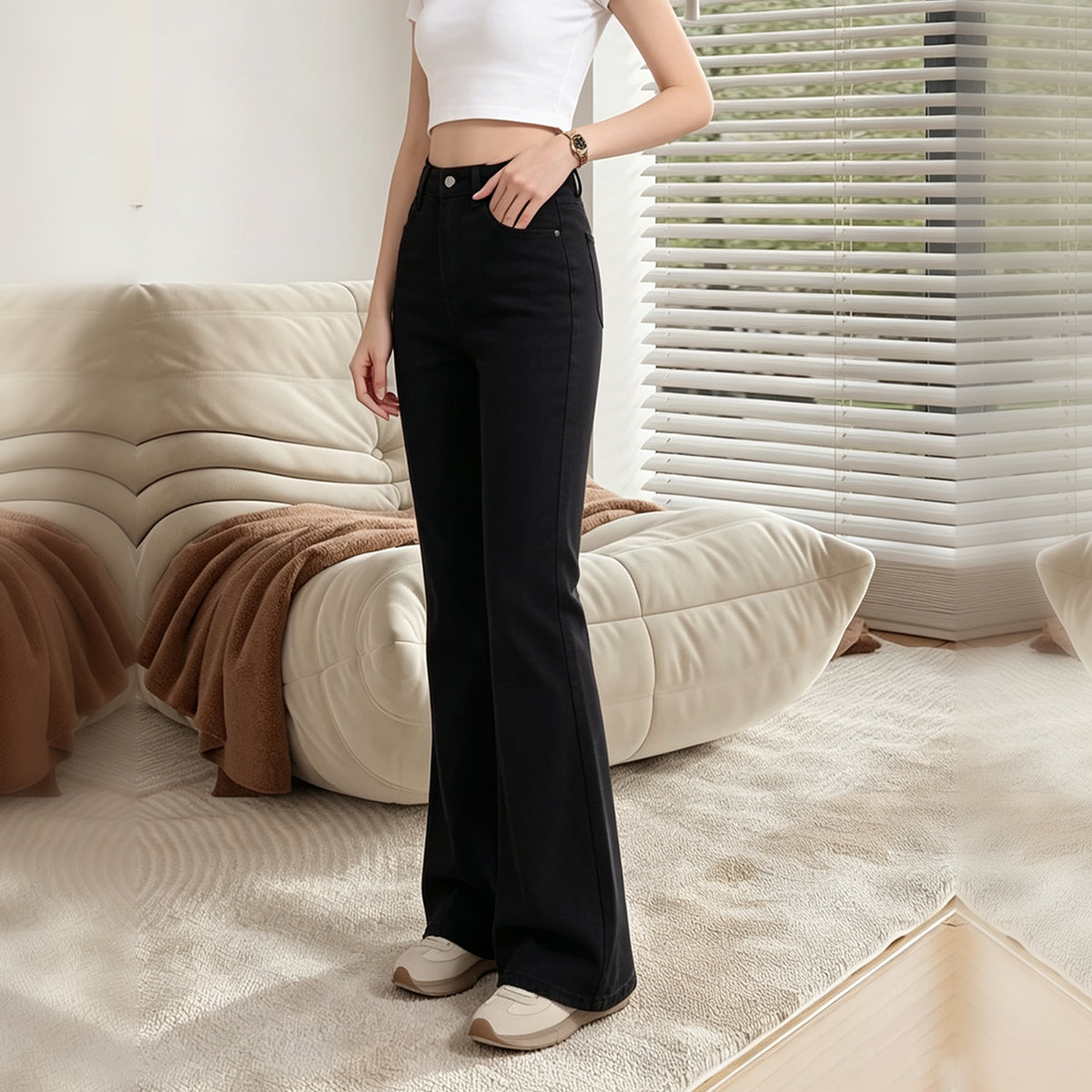 Black Flared Bootcut Jeans 4