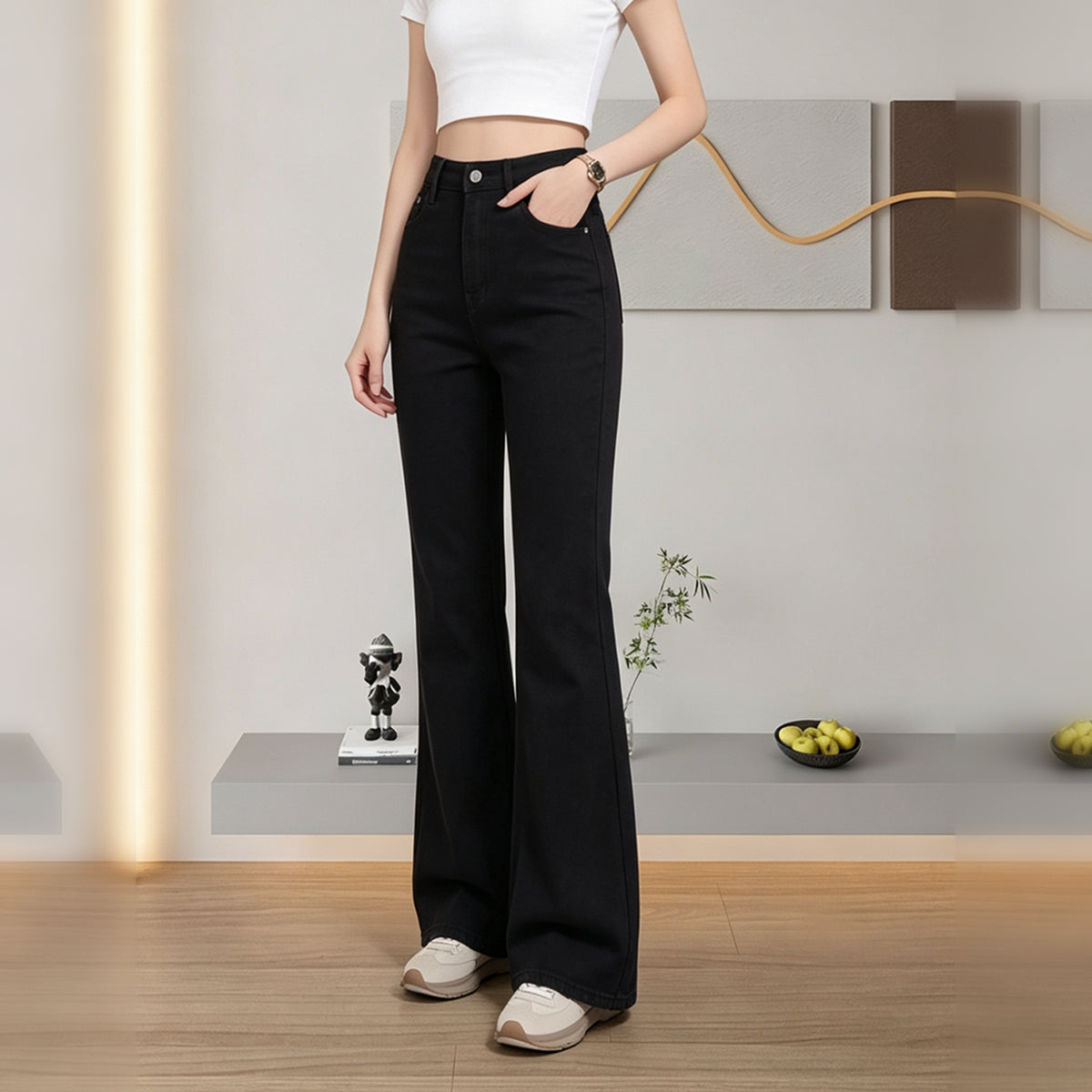 Black Flared Bootcut Jeans 3