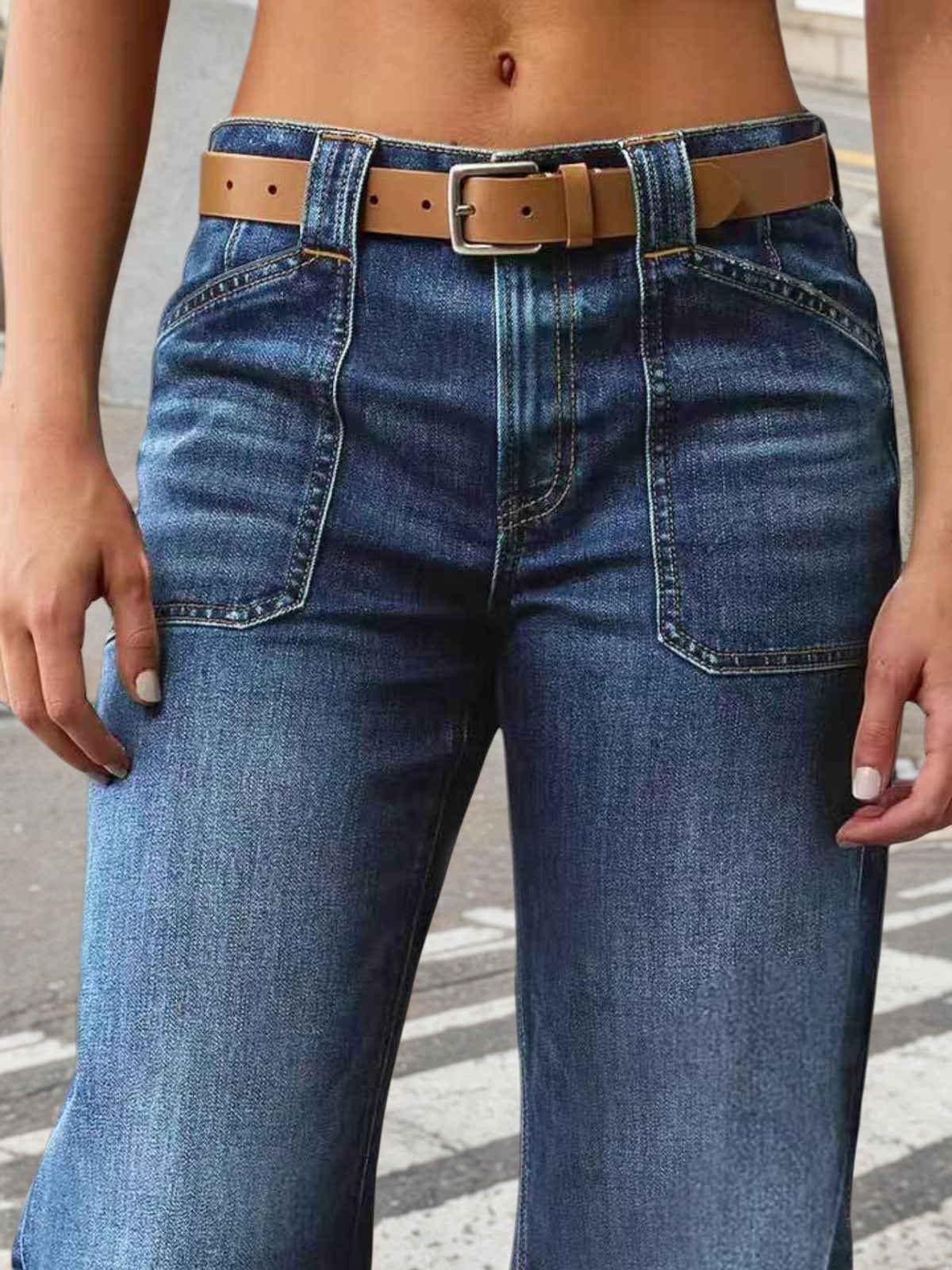 Wide Leg Straight Leg Jeans 4