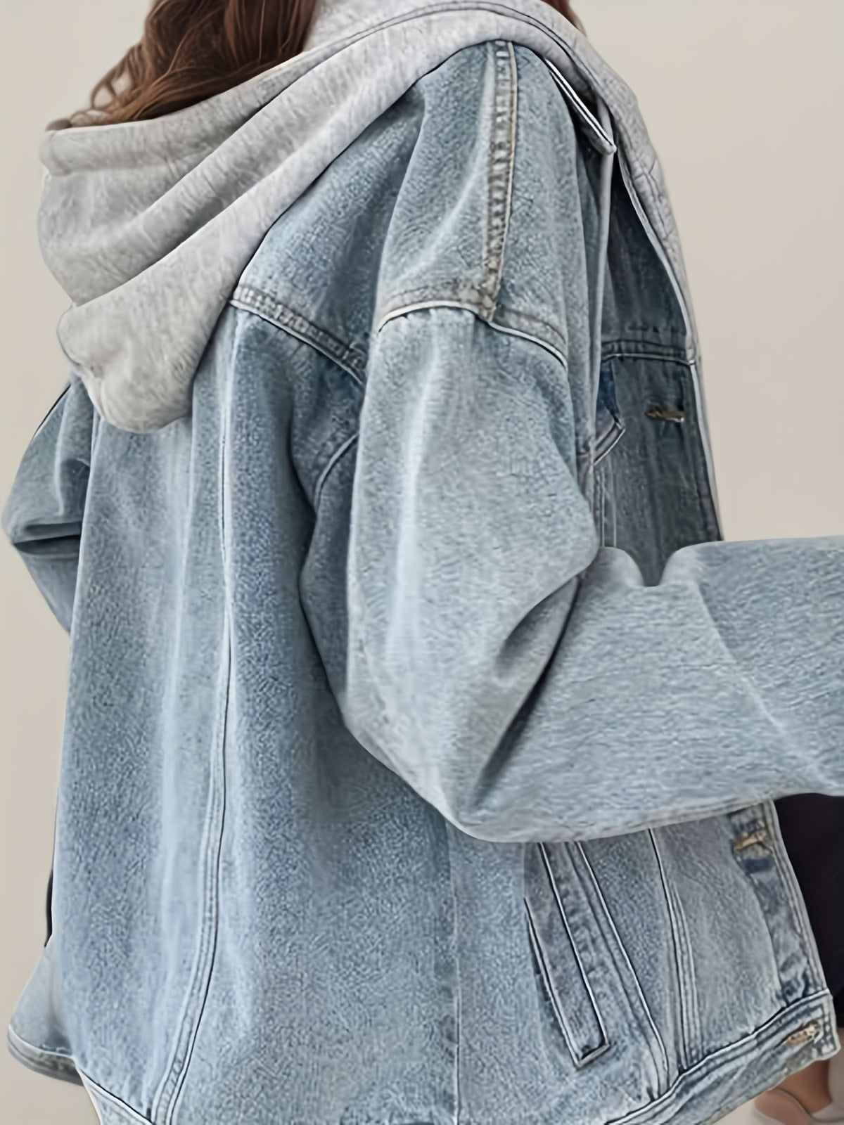 Hooded Denim Oversized Jacket 2