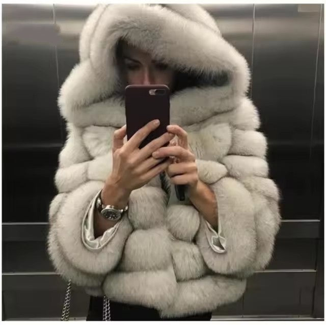Yellow Bubble-Tier Faux Fur Coat 4