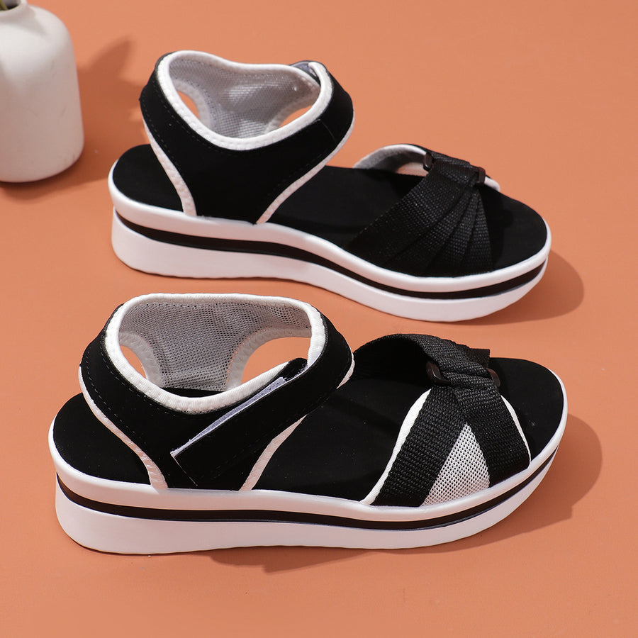 Mesh Cross-Strap Platform Sandals 6