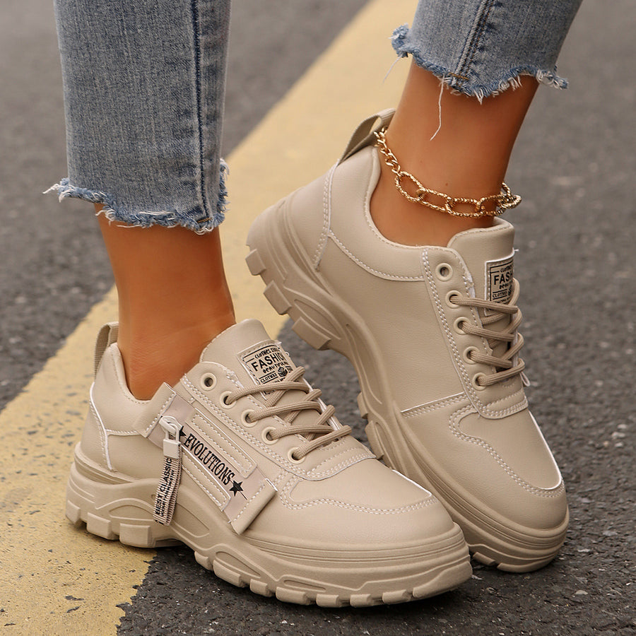 Side-Zip Thick-Sole Sneaker 1