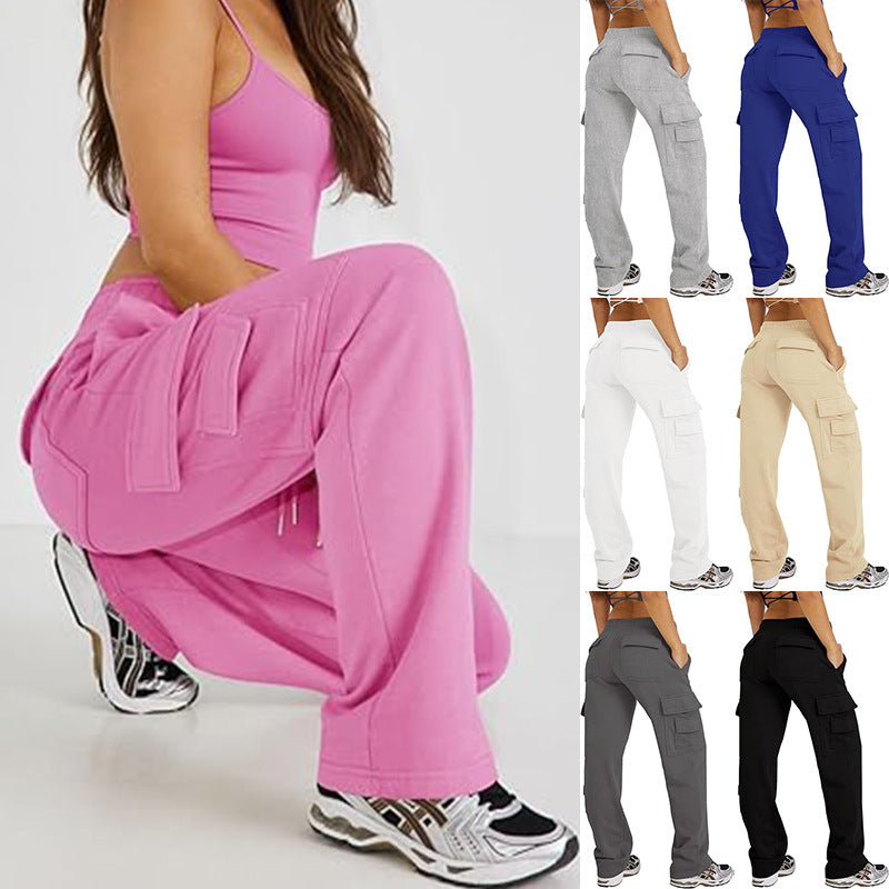 Wide-Leg Cargo Sweatpants 1