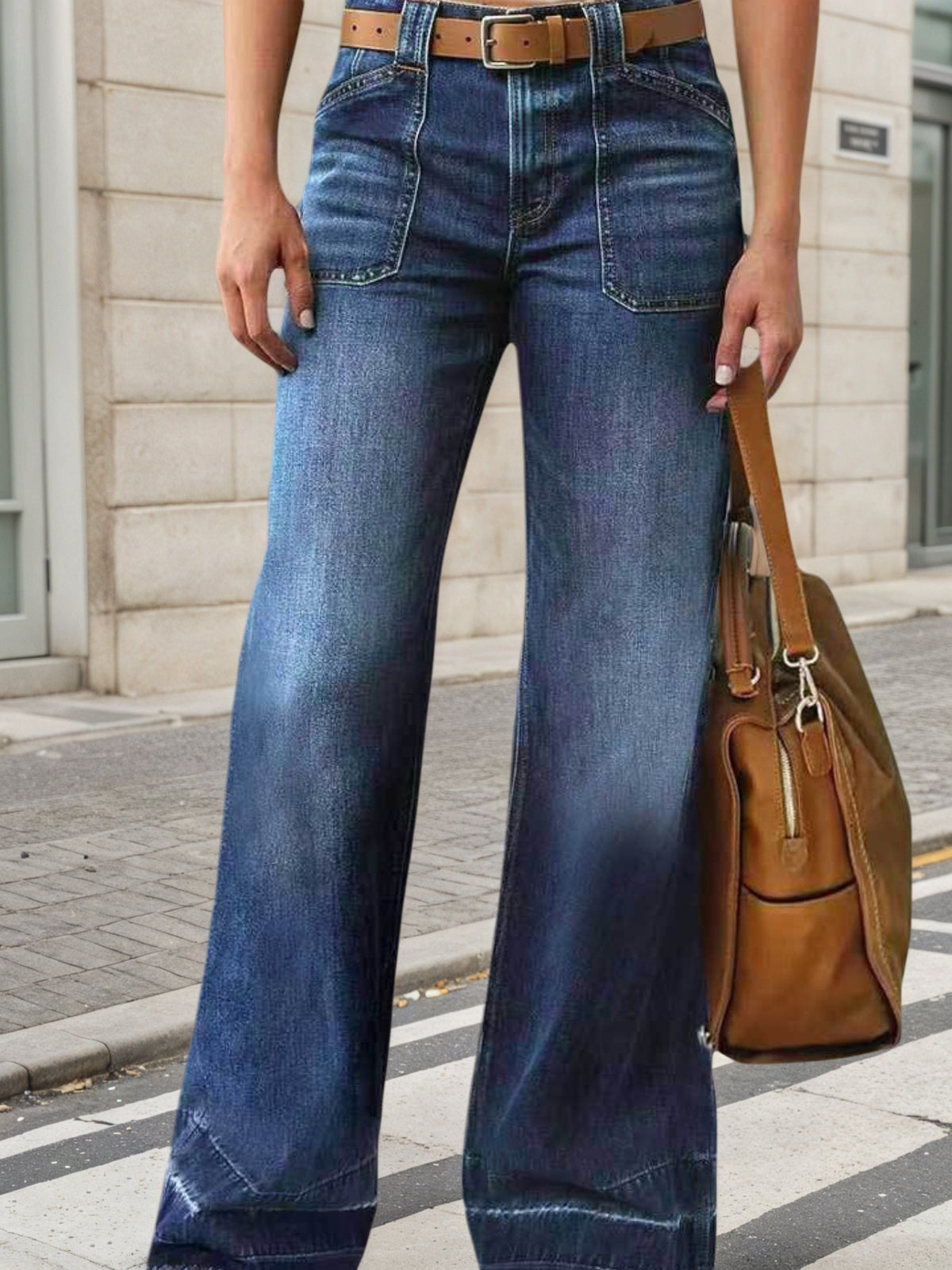 Wide Leg Straight Leg Jeans 5