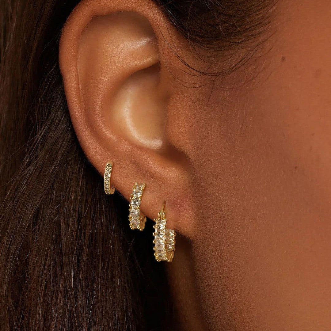 Zircon Hoop Earrings 1