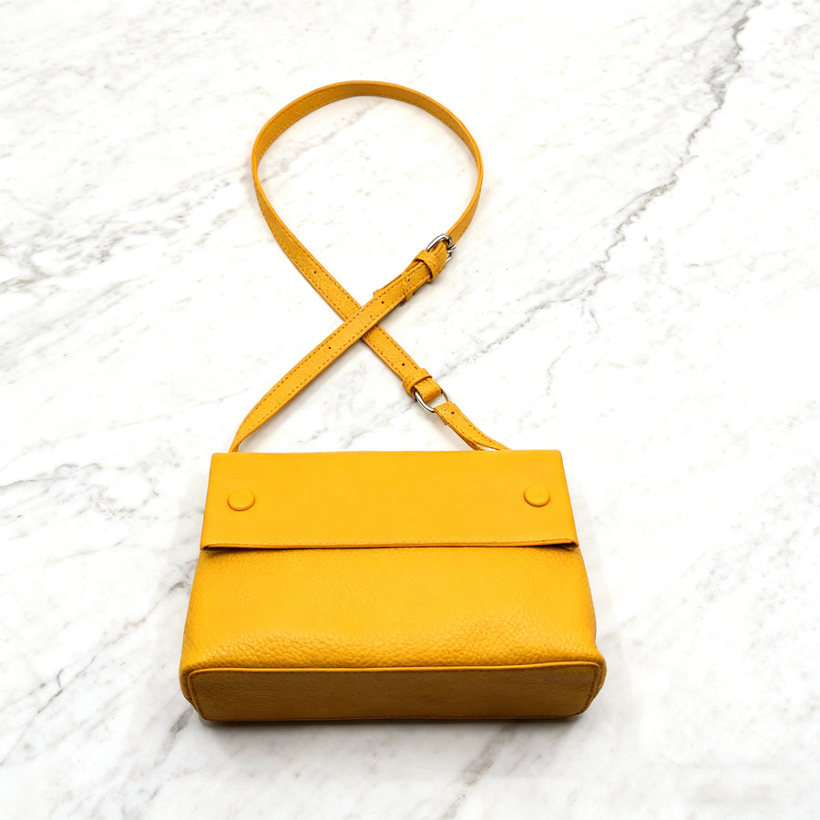 Yellow Structured Handbag 1