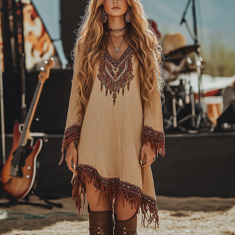 Embroidered Fringe Festival Tunic 1