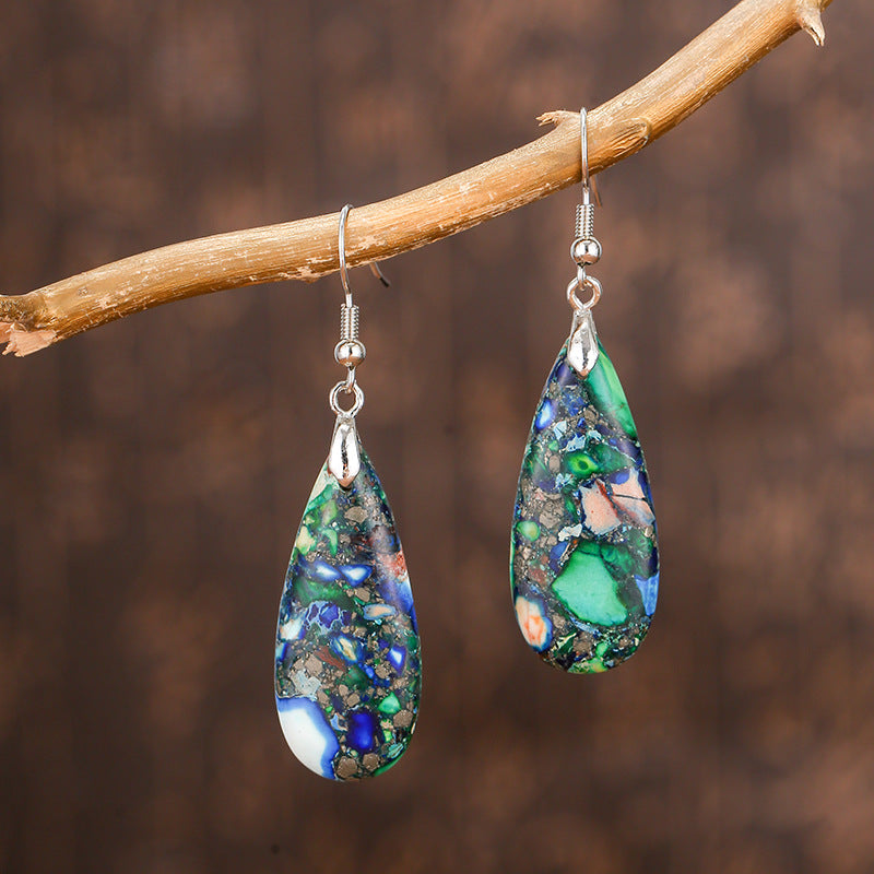 Emperor-Stone Teardrop Earrings 1
