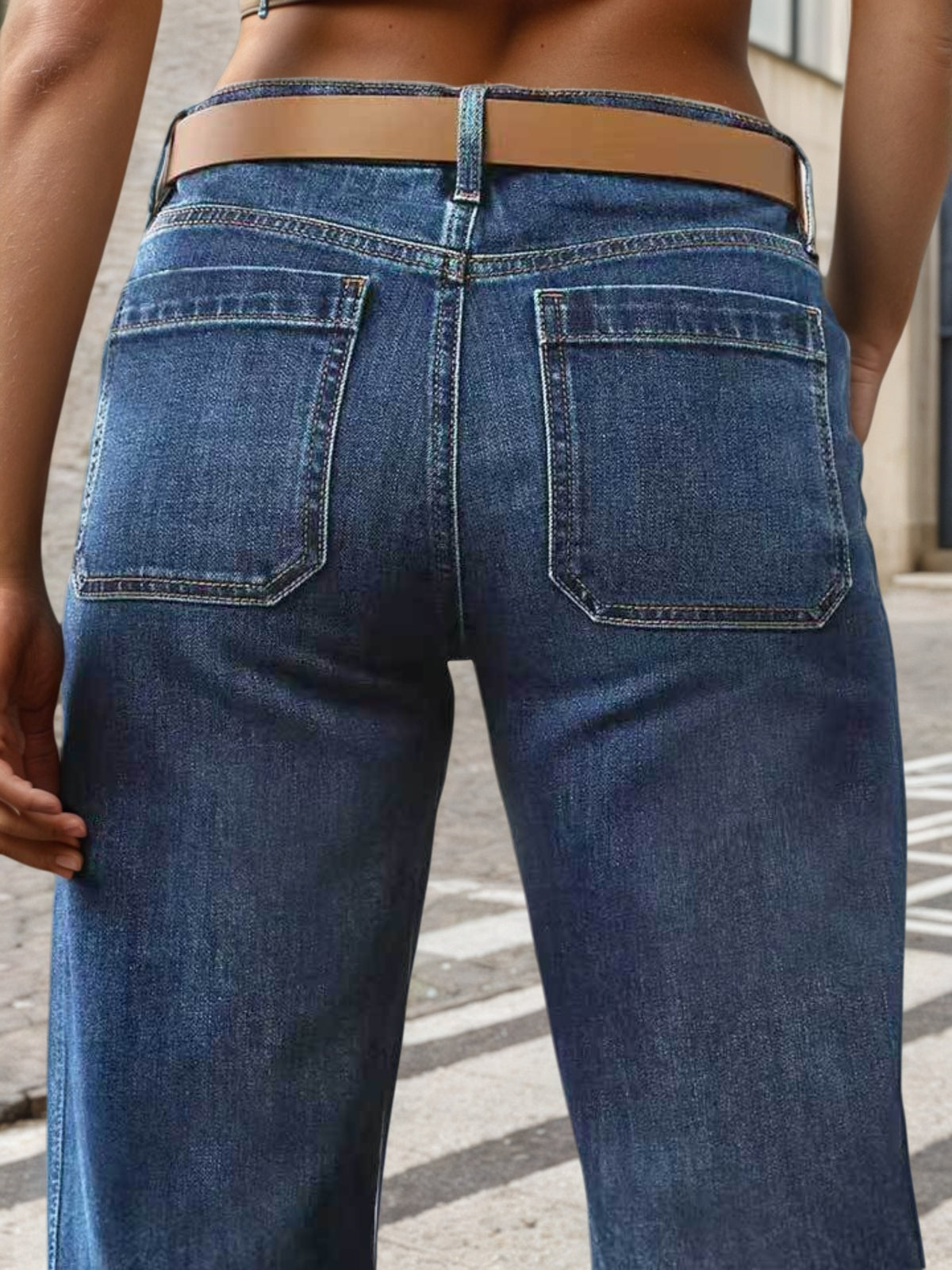 Wide Leg Straight Leg Jeans 2