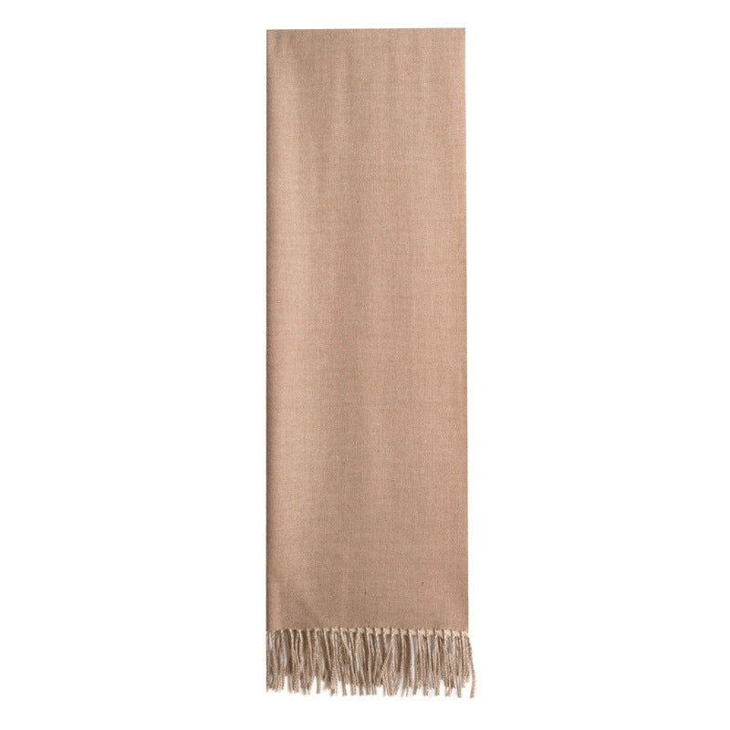 Two-Tone Tassel Scarf 9