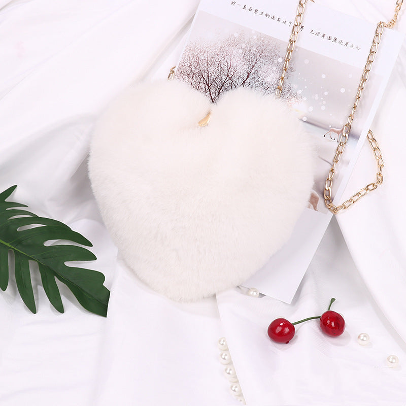Plush Heart Chain Bag 2